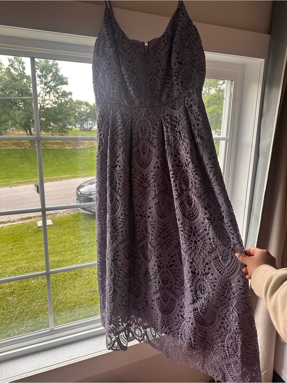 Gianni Bini Lavender Lace Midi Dress